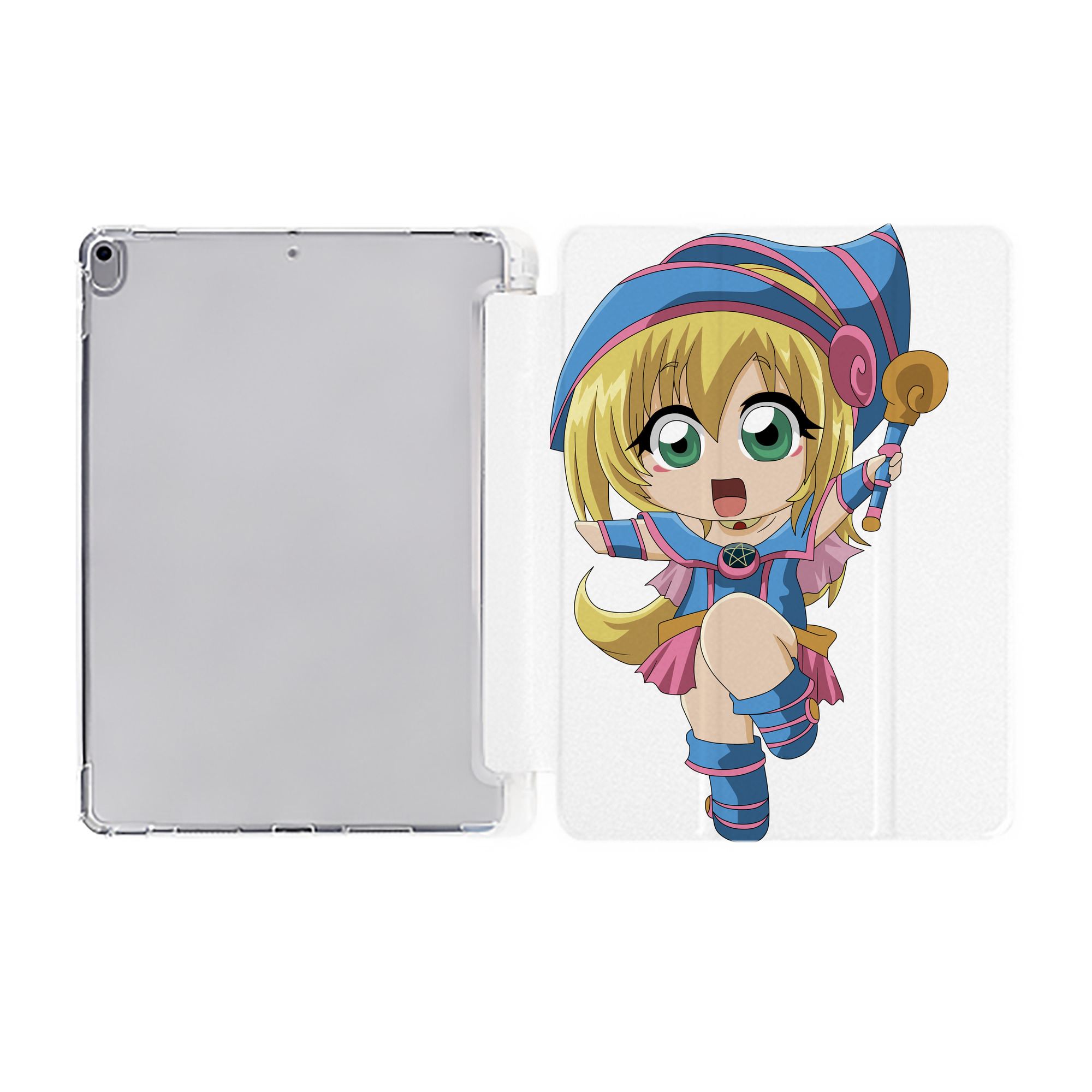 （画像用） 遊☆戯☆王 Yu-Gi-Oh! IPad ケース ペン収納付き 三つ折りスタンド PUレザー×シリコン 対応機種9.5/10.5/10.9インチ